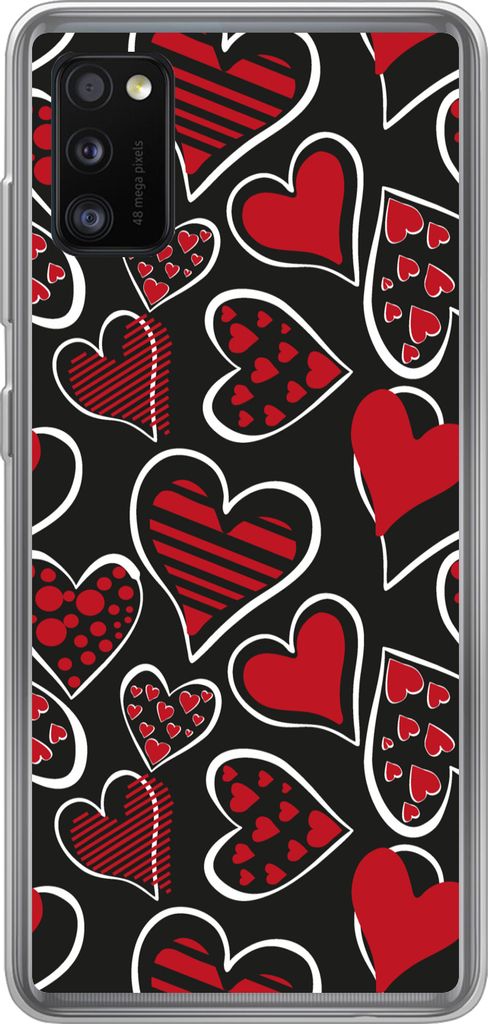 MuchoWow Handyhülle Schutzhülle Hülle für Telefoonhoesje Samsung Galaxy A41 Mädchen - Herz - Liebe - Muster - Mädchen - Kinder - Kind Silik...