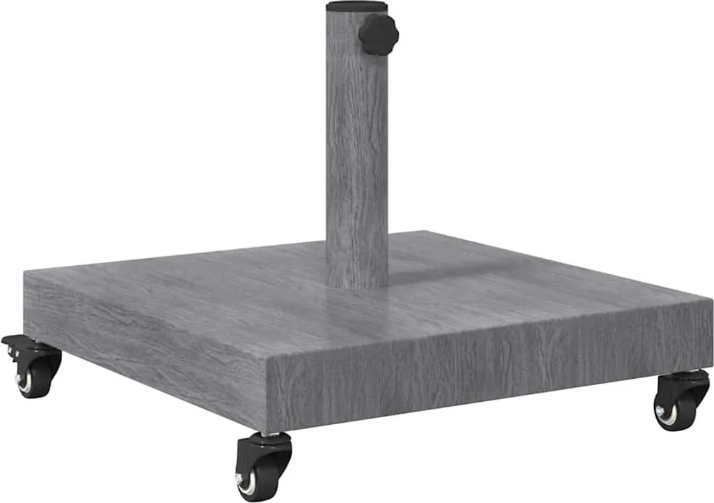 Supporto Ombrellone Design Effetto Legno 45x45 cm | Grigio Scuro Moderno