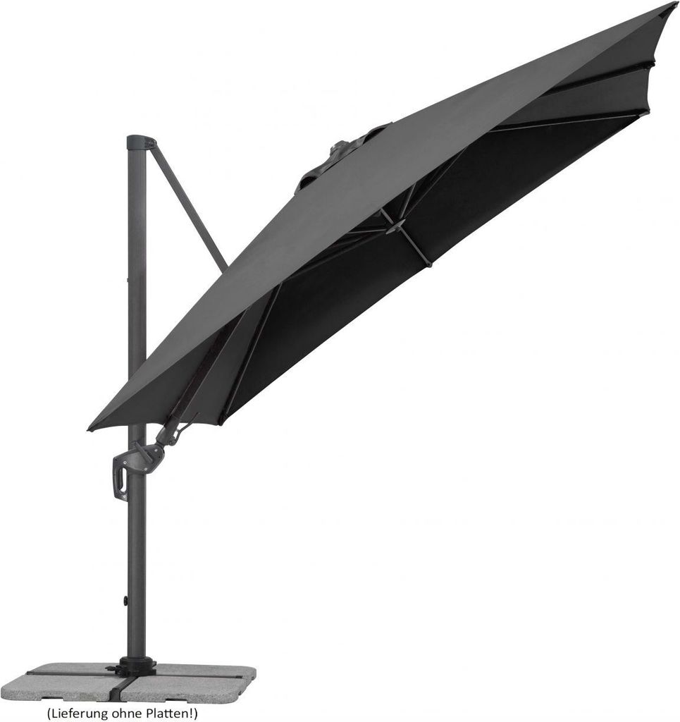 Schneider Sonnenschirm Rhodos Twist 300x300 cm anthrazit, Produktbild 13