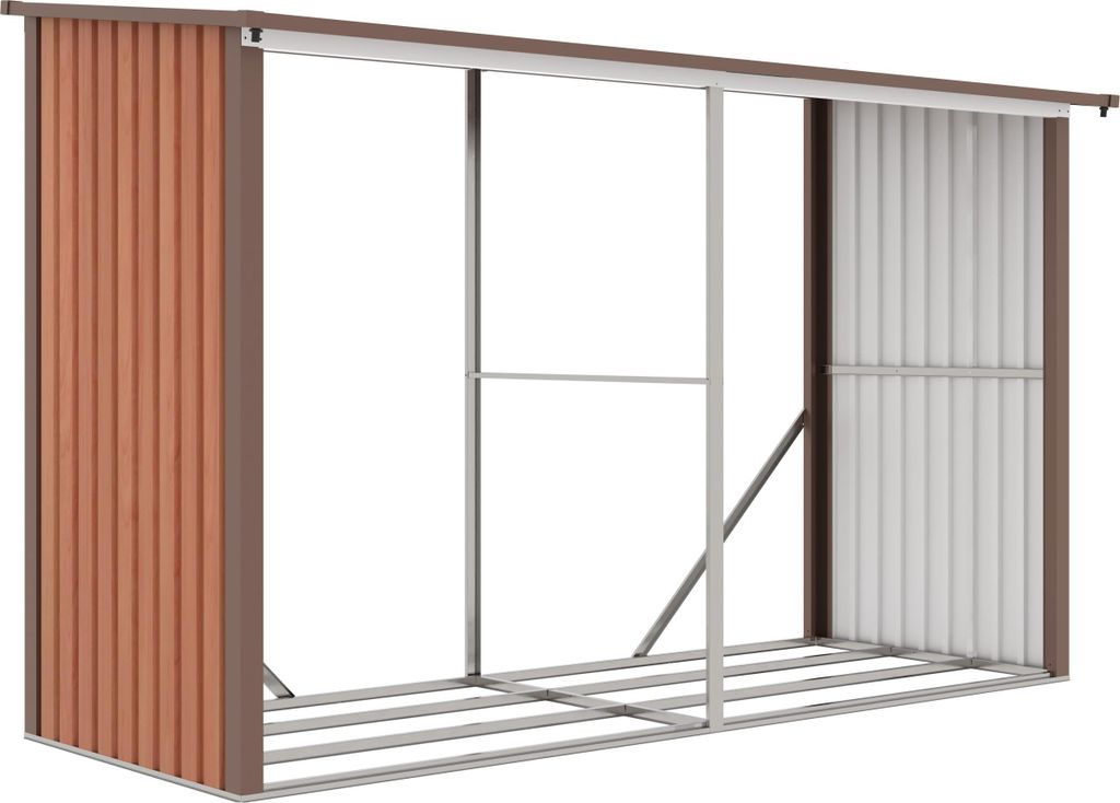 Přístřešek na dřevo G21 WOH 682 - 302 x 119 cm, zelený Obrázek produktu 