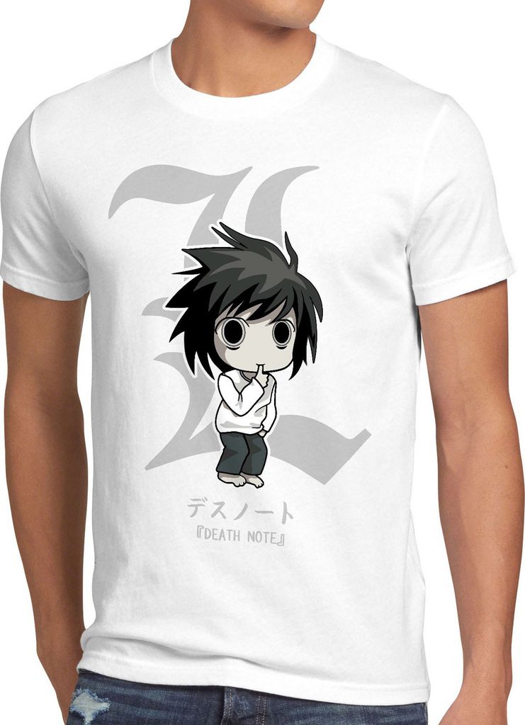 style3 L note death Herren T-Shirt Notizbuch Anime Manga Yagami