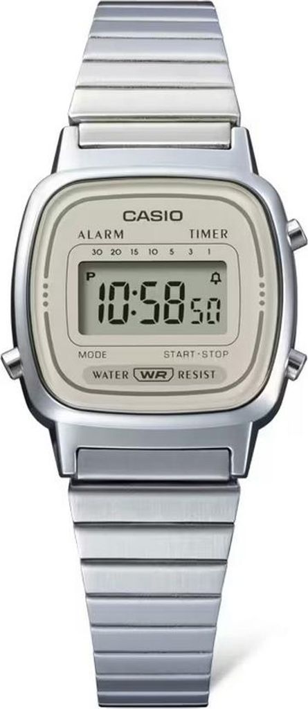 Casio LA670WEA-8AEF VINTAGE COLLECTION Uhr Damenuhr Edelstahl Datum Alarm silber