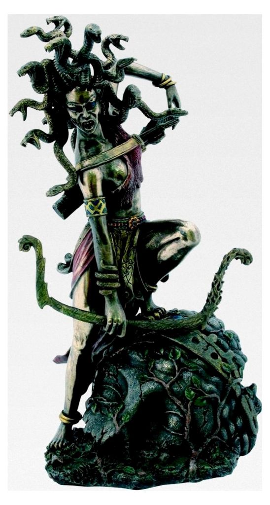 Medusa mit Bogen Figur Skulptur Statue