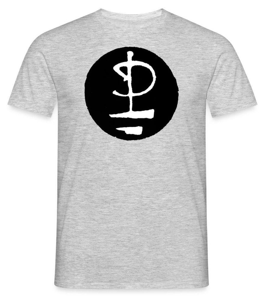 Spreadshirt Pink Floyd Logo Schwarz Weiß Männer T-Shirt, 3XL, Grau meliert