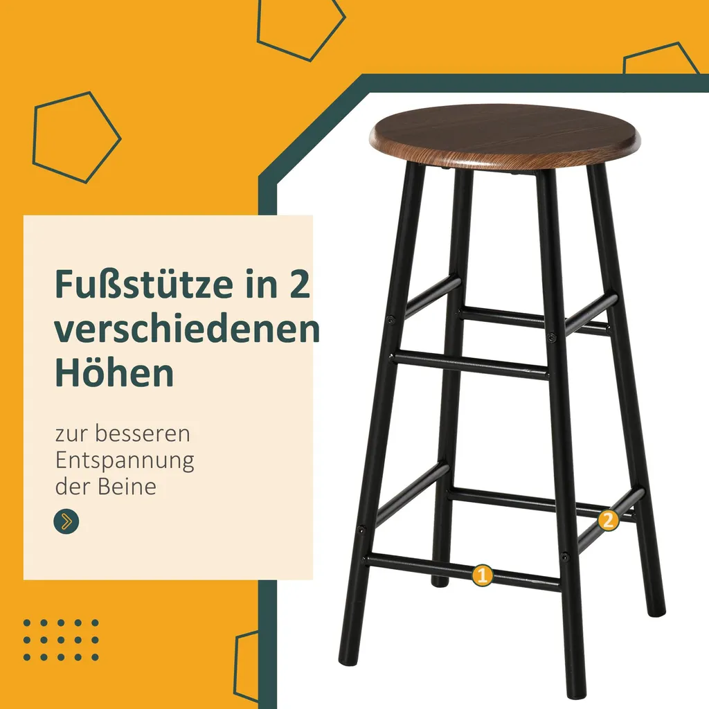 Gain de Place : Ensemble Table et Tabourets de Bar avec Rangement Intégré - 6
