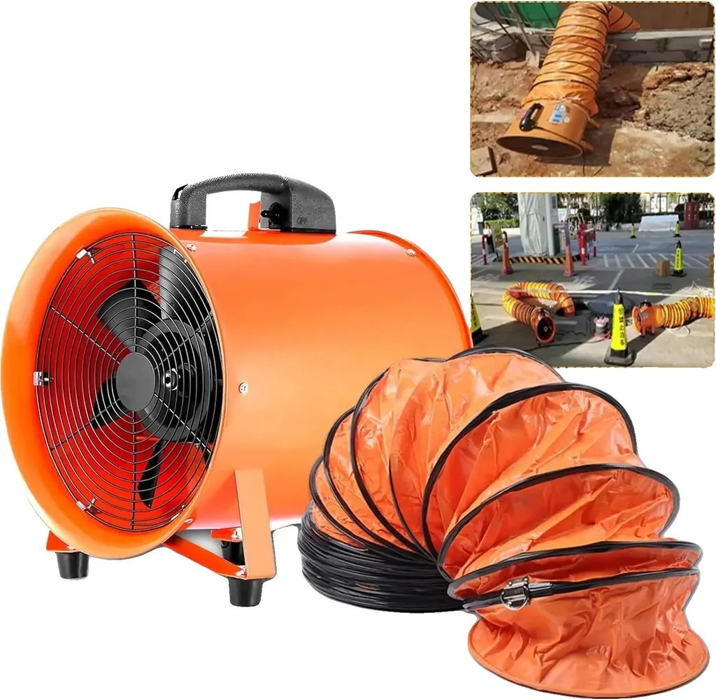 Souffleur de chantier orange 250 mm : évacuez poussière et vapeurs