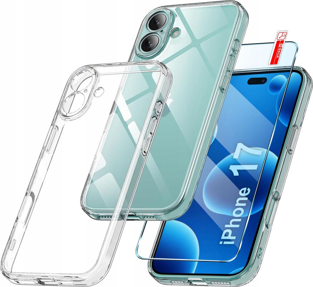 Etui do iPhone 17 WZMACNIANE CLEAR CASE 2MM + Szkło 9H Zdjęcie produktu 