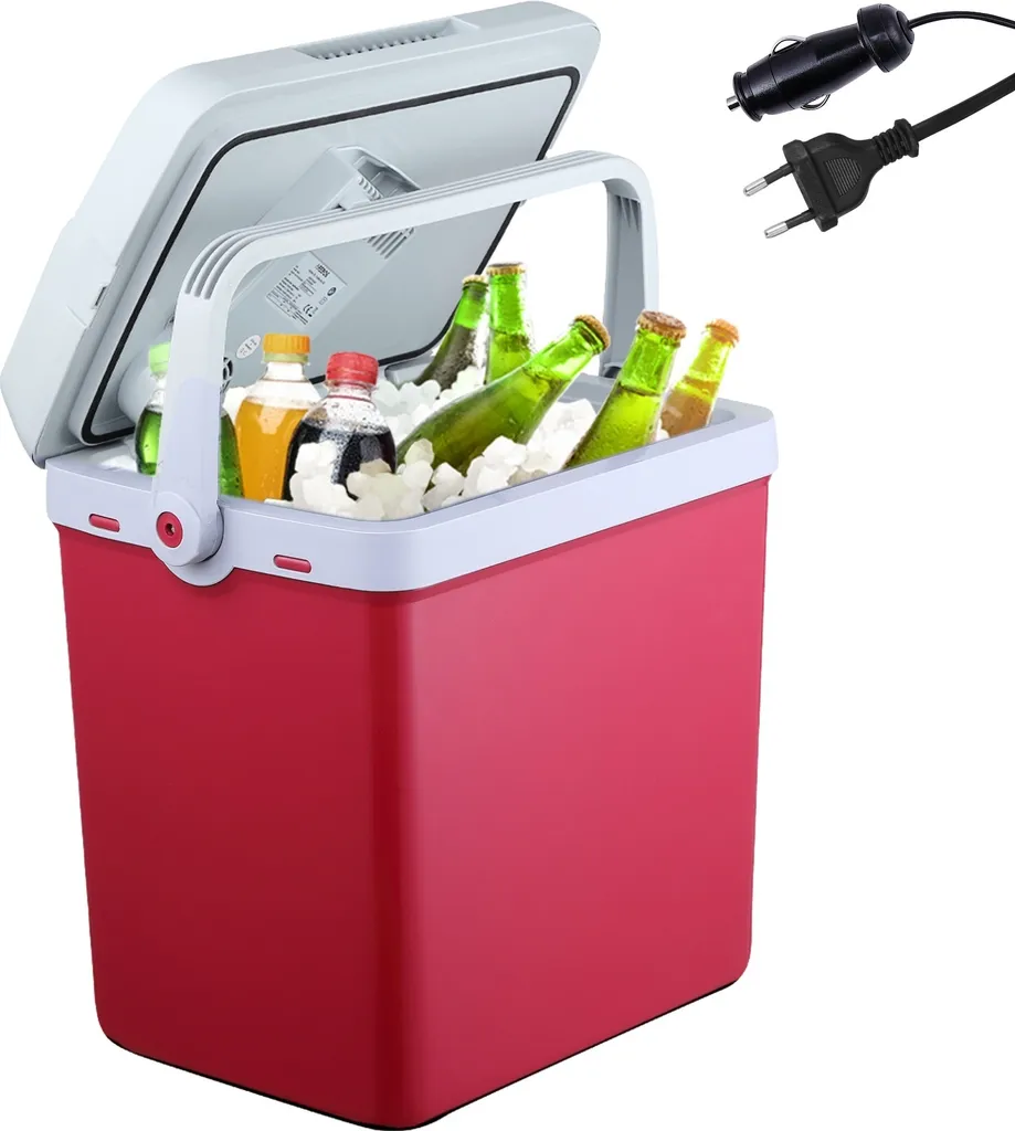 AREBOS Frigo Portatile 25L Rosso 12/230V | Raffredda e Riscalda Online