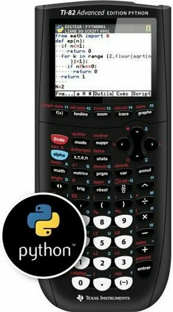 Calculatrice graphique Texas Instruments Noir pour Baccalauréat et Prépa