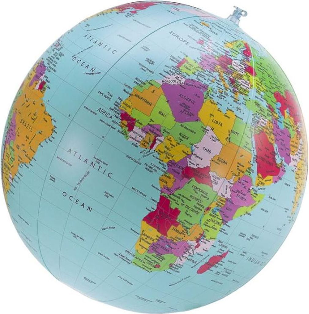 Aufblasbarer Lern-Globus 40 cm, Englischsprachig
