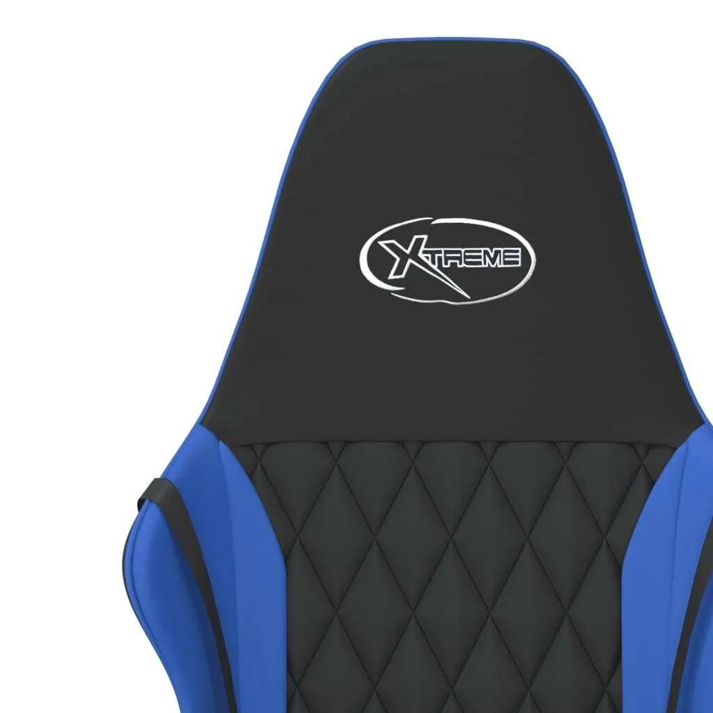 Sedia da Gioco vidaXL con Massaggio USB - Upgrade Setup Nero/Blu - 9