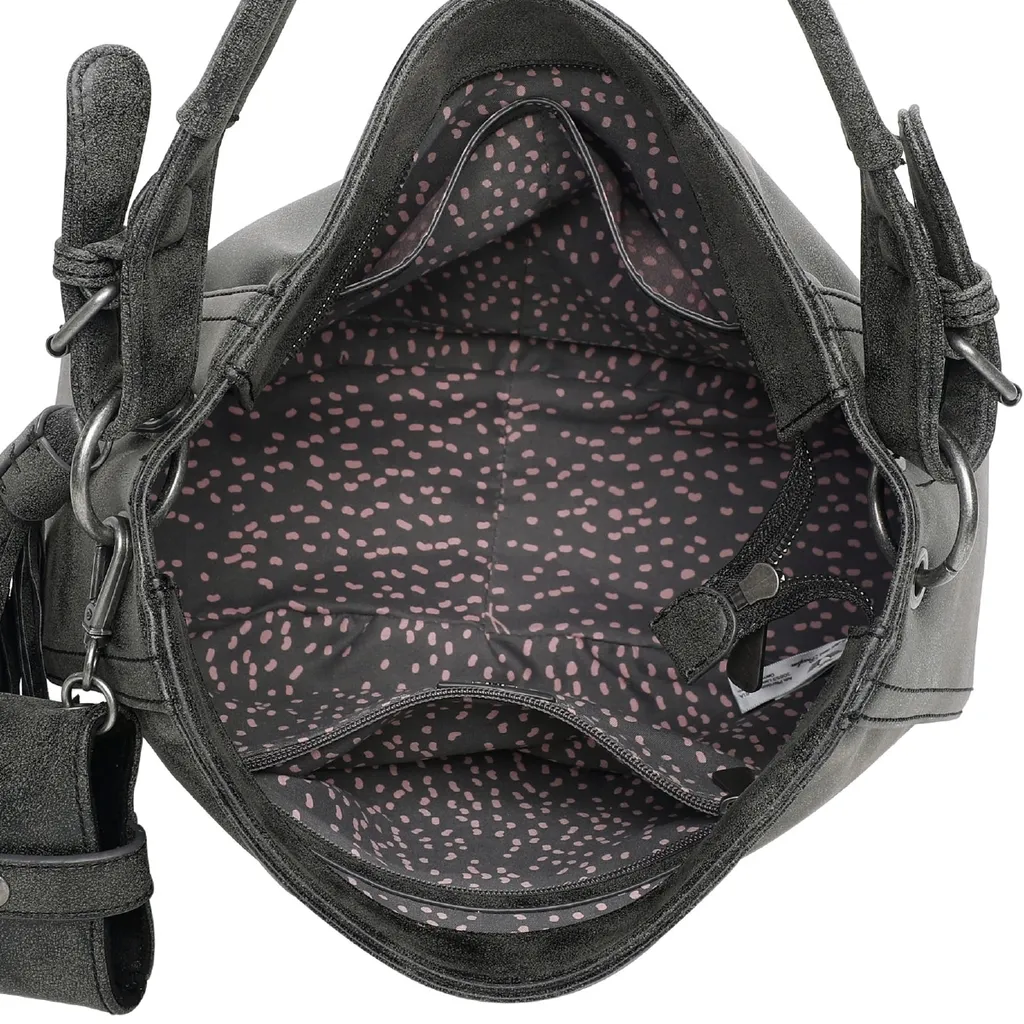 Fritzi Aus Preußen – Borsa Hobo Vintage A Tracolla – Colore Black Idol – Spaziosa 32x29x8 Cm – Accessorio Moda Donna - 3