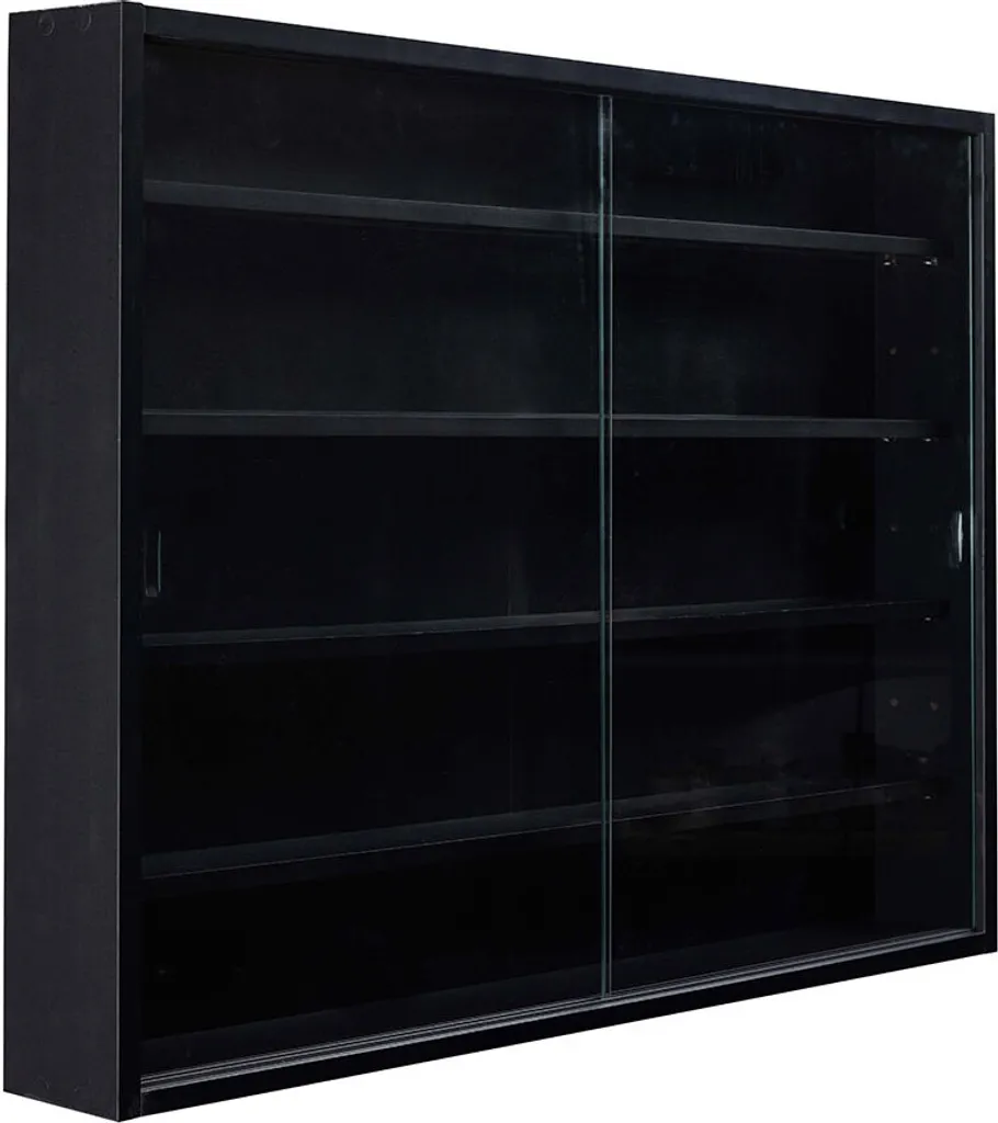 Vetrinetta Espositiva Blacklava 2 Ante Nere Scorrevoli | Arredo Chic