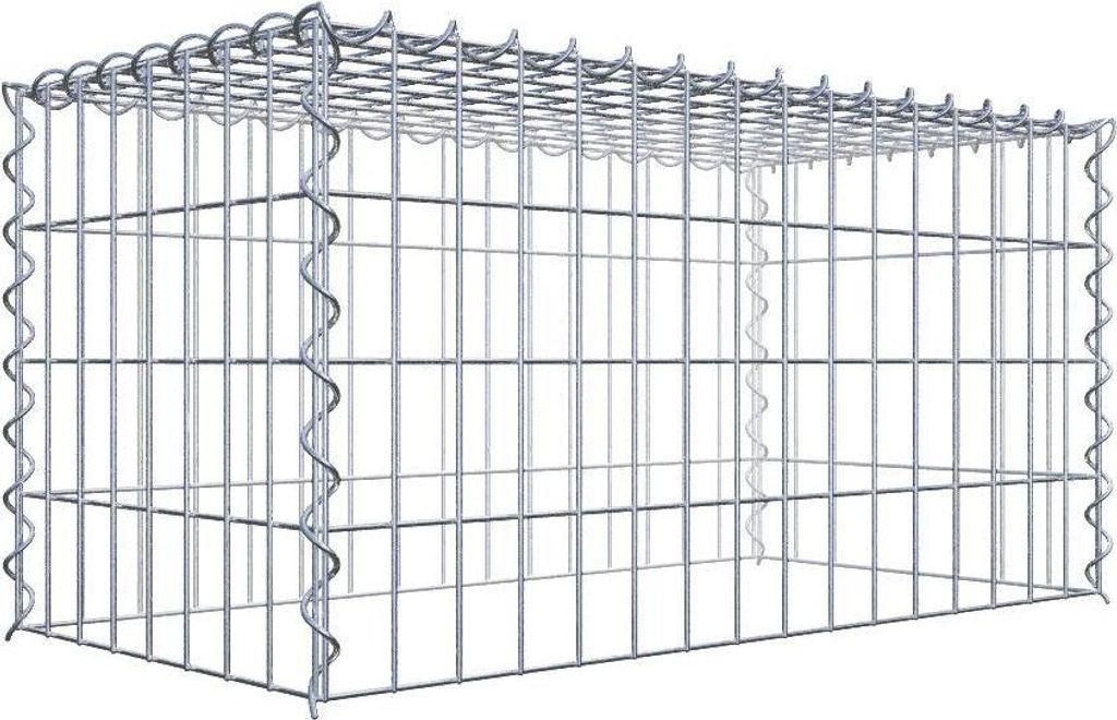 Anbaugabione Typ 3 80 cm x 40 cm x 40 cm (L x H x T), Maschenweite 5 cm x 10 cm, Spirale