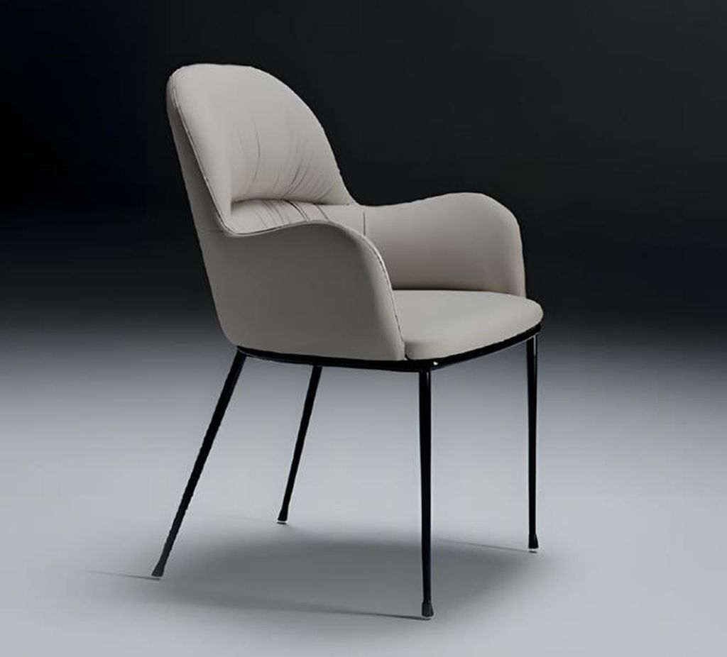 Esszimmerstuhl Stuhl Küchenstuhl Lehnstuhl Holz Stoff Modern Beige