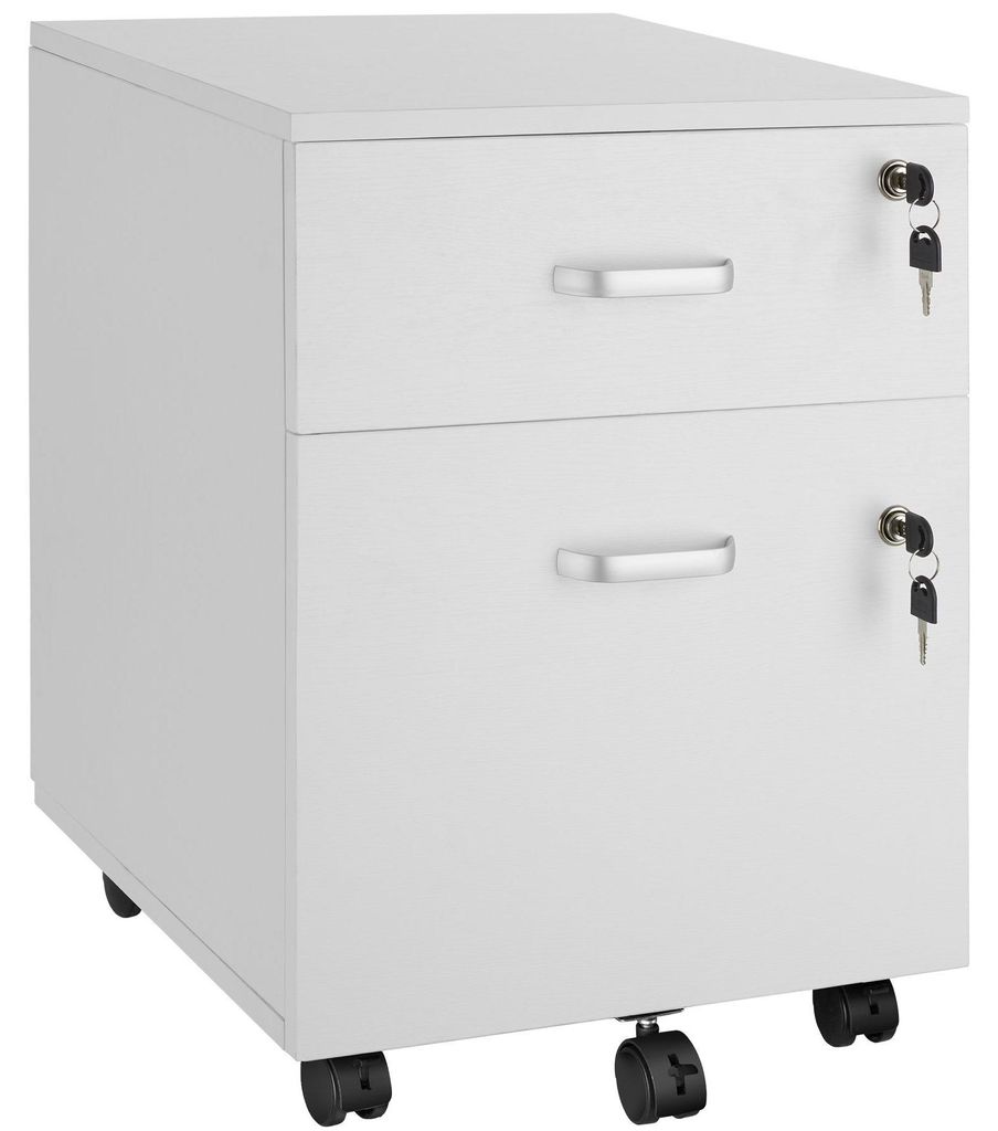 tectake® Rollcontainer Vagur mit 2 Schubladen für Dokumente Produktbild 