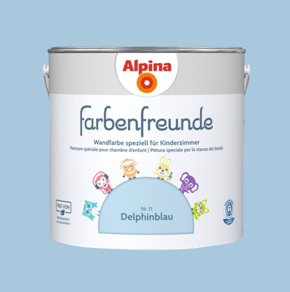 Alpina Farbenfreunde Nr. 11 Delphinblau 2,5 Liter matt Produktbild 
