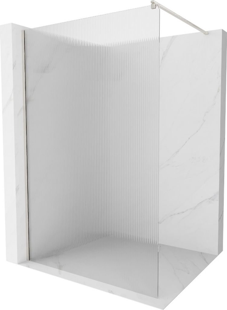 Mexen Kioto Duschwand Walk-in 110 x 200 cm, klar 8 mm, gebürstetes Nickel - 800-110-101-97-09