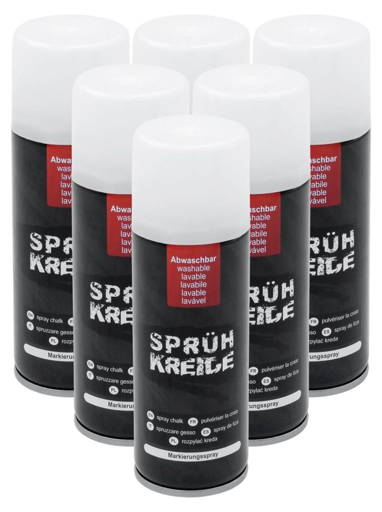 Gesso spray bianco idrosolubile, bomboletta da 100 ml - Set Immagine del prodotto 