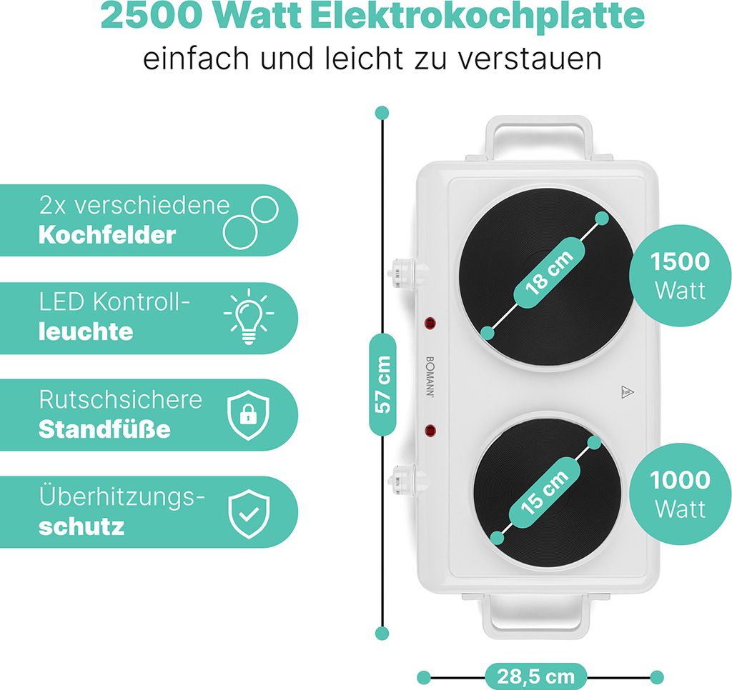 Podwójna płyta grzewcza DKP 5028 CB Zdjęcie produktu 3