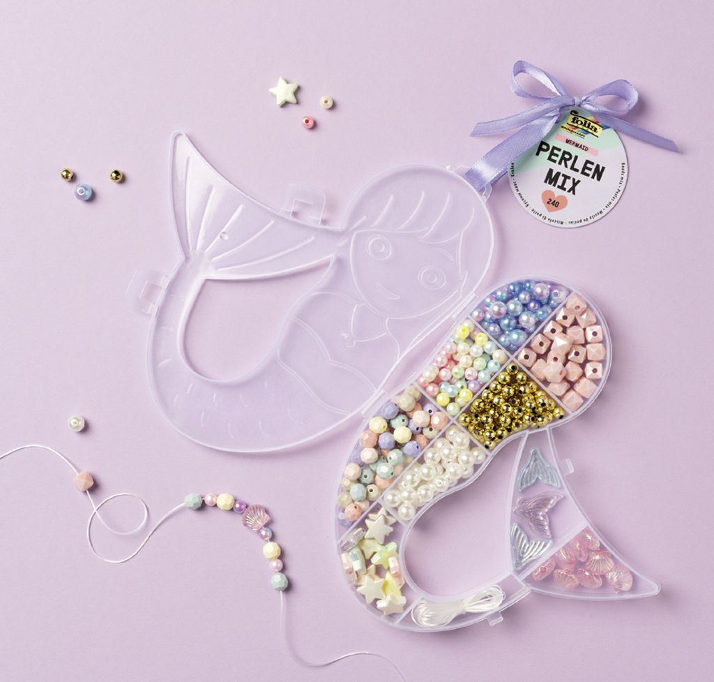 folia Perlen-Set Mermaid mehrfarbig Produktbild 2