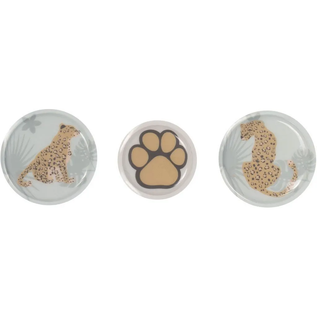 School-Mood Patchies accessori per lo zaino 3er Patchy-Set Leopard menta