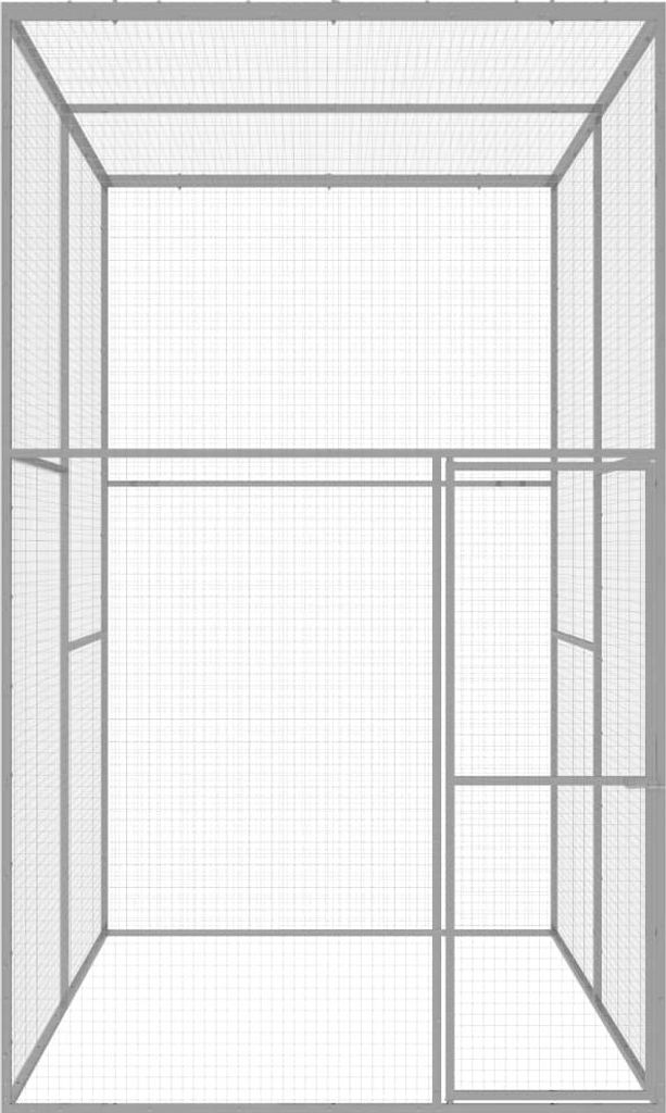 vidaXL Cage pour chats 3x1,5x2,5 m Acier galvanisé Image du produit 