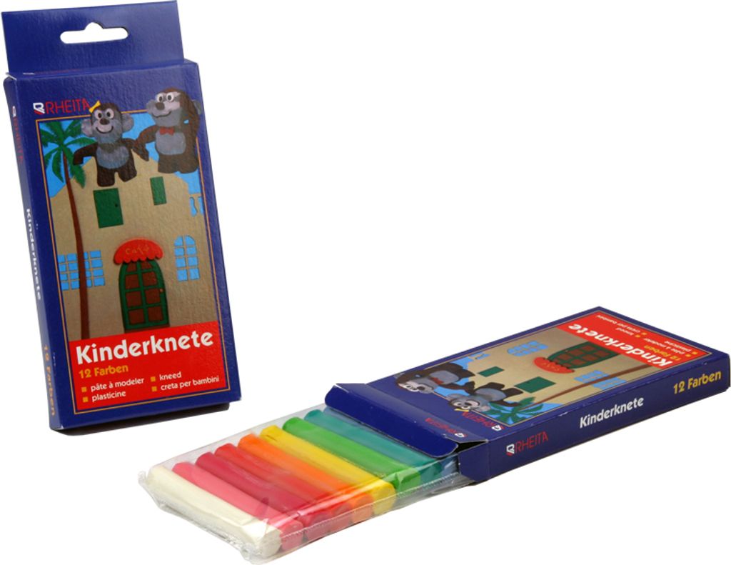 24 (2x 12) Stangen Knete / Knetmasse / 12 verschiedene Farben