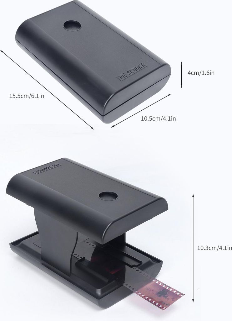 Mobiler Film Scanner fr 35mm135mm Negative und Dias mit LED Hinterlicht Faltbarer Design e App zum Scannen Bearbeiten Teilen