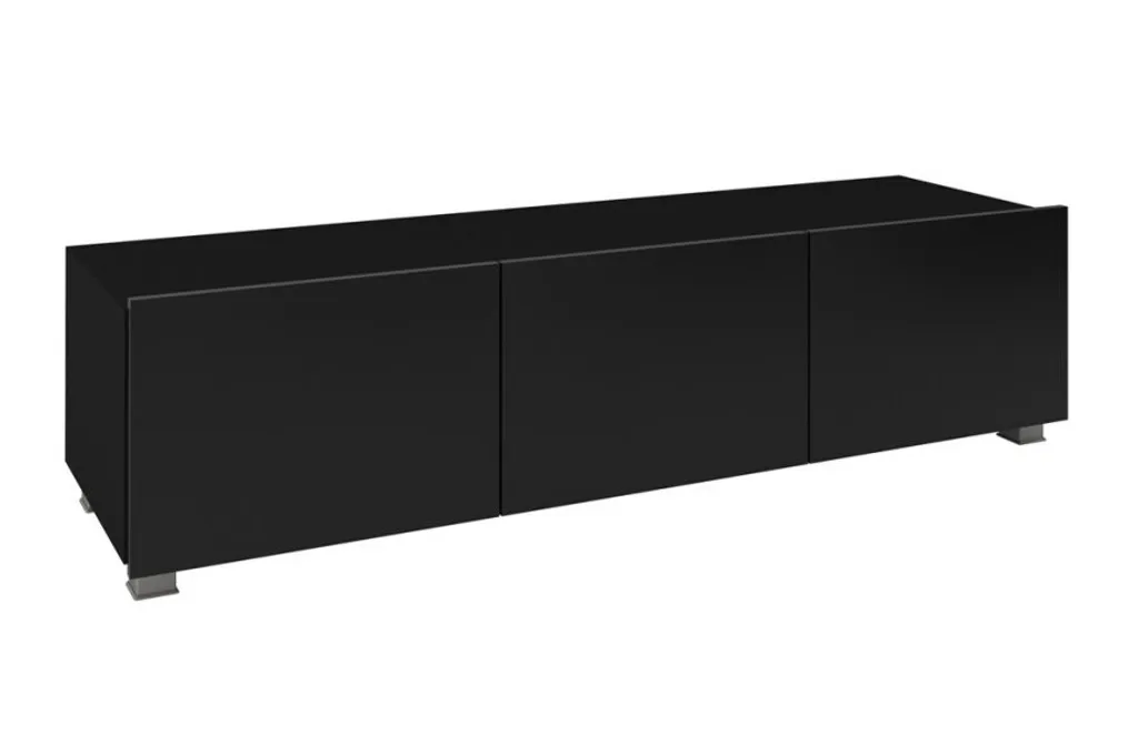 Mobile Porta TV 150 cm CHEMUNG Nero Lucido | Design Moderno per Soggiorno