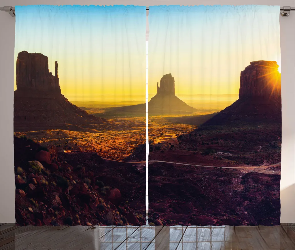 Habillage fenêtre chambre Monument Valley 280x225cm style rustique