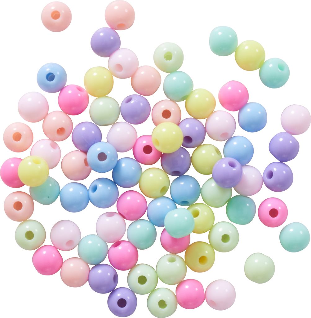 Rico Design itoshii Perlen Set Rainbow Pastell 80 Stk 6 mm Produktbild 