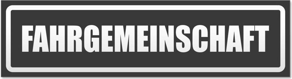 Kiwistar - Autoaufkleber - Dunkelgrau - 45 x 12 cm - Fahrgemeinschaft invertiert - Hinweis Aufkleber Sticker für Auto, Kfz, Fahrrad, PKW, LKW