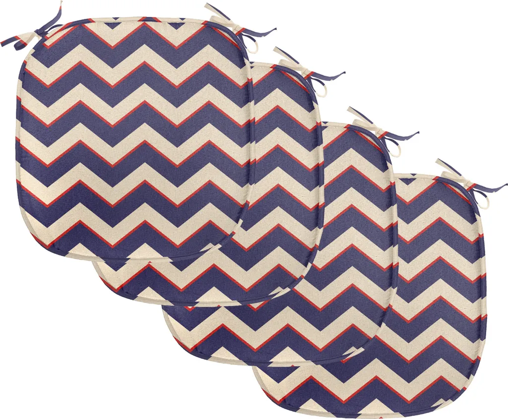 Coussin de Chaise Anti-Tache et Anti-Glisse - Lot de 4 Carrés 40x40 cm