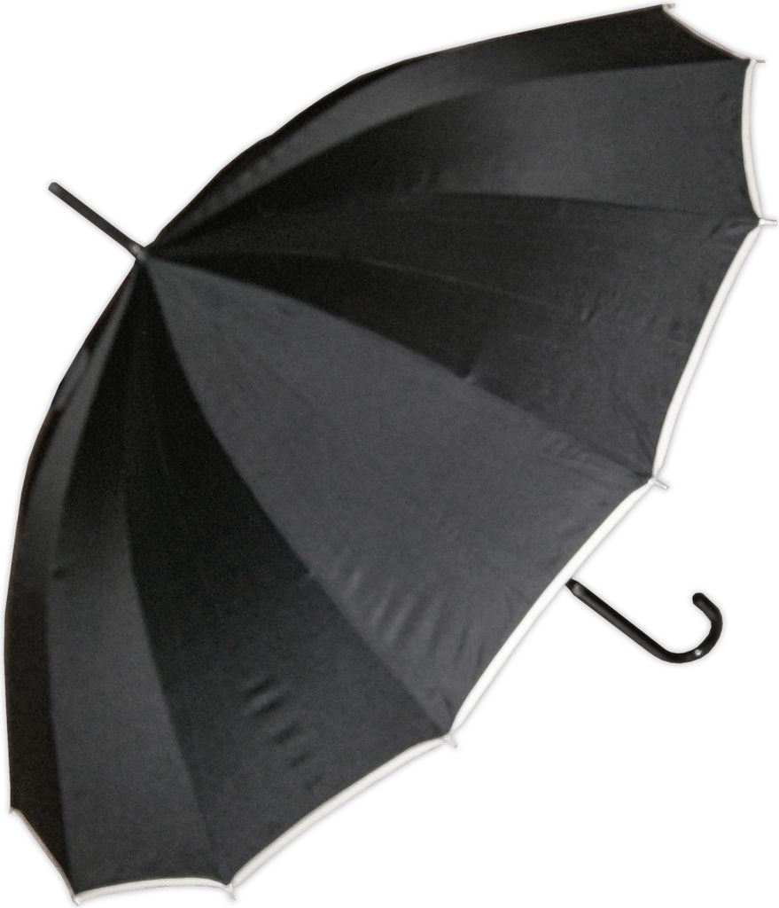 Automatik STOCKSCHIRM Ø100cm SCHWARZ 86cm Windproof Produktbild 