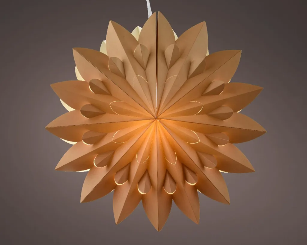 Étoile de Noël Lumineuse LED 40 cm en Carton pour Fenêtre et Salon
