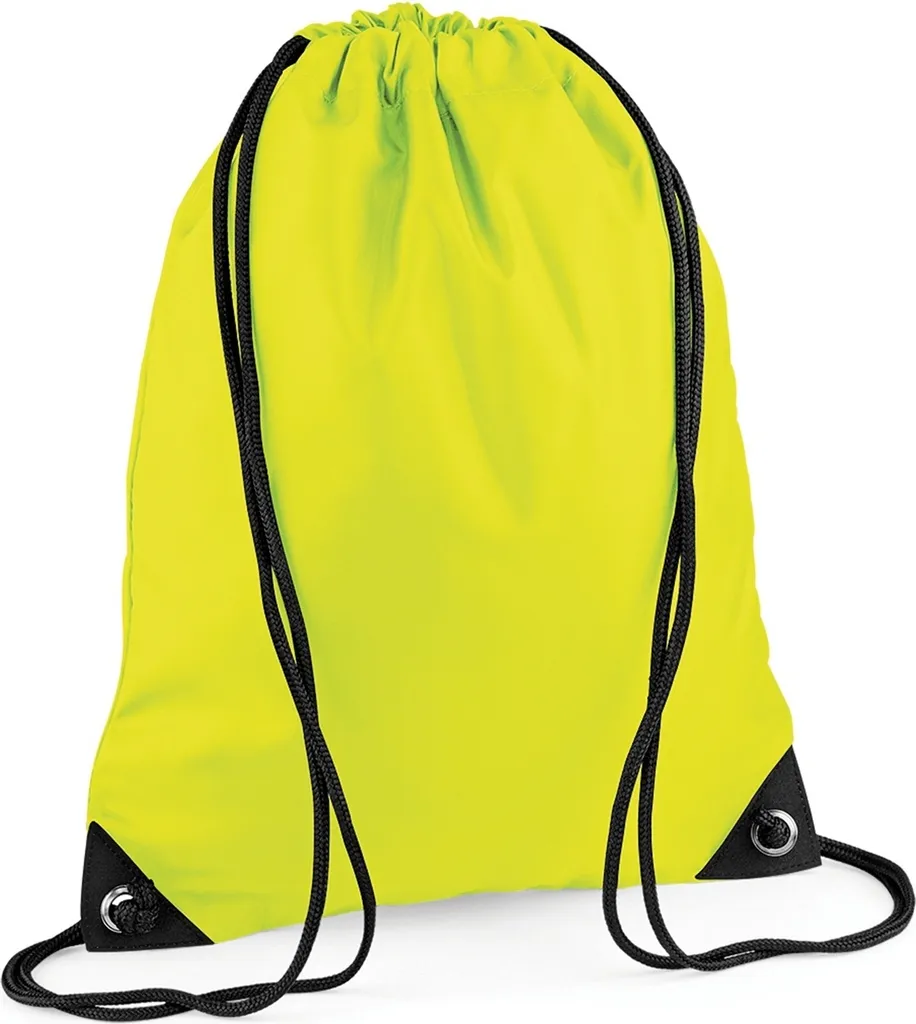Bagbase - Borsa da ginnastica "Premium" RW9090 (taglia unica) (giallo fluorescente)