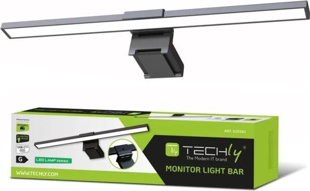 Lampada Monitor Techly 5W Touch | Setup Gaming Senza Stress Visivo