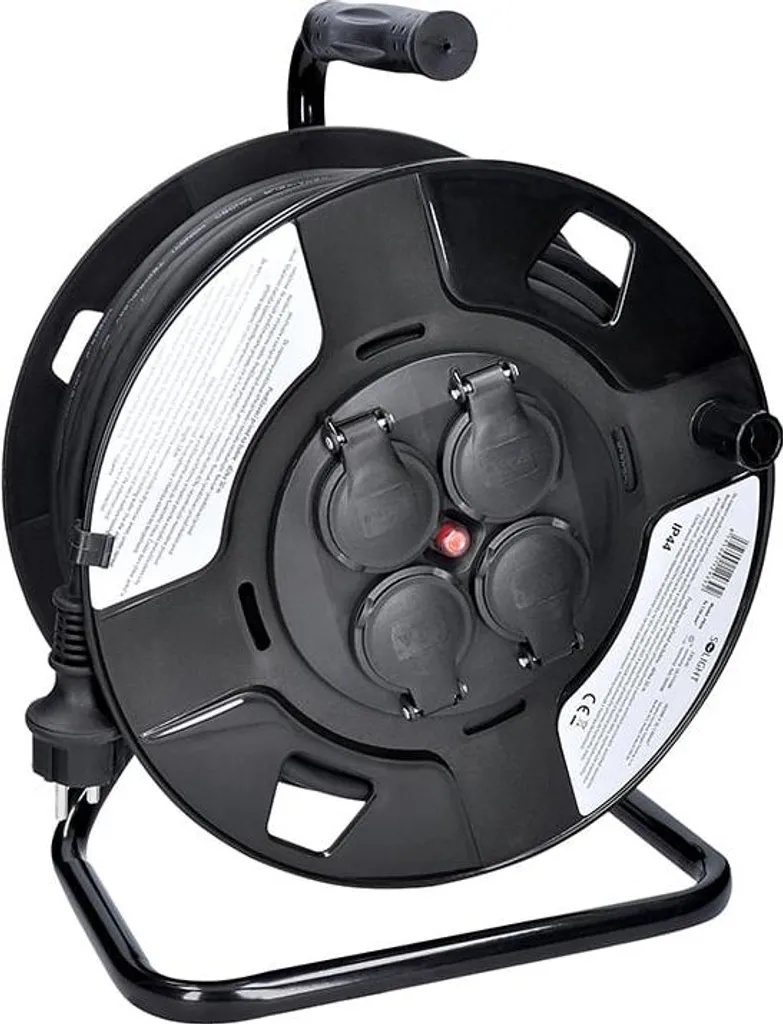 Enrouleur de câble Solight PB34 Tambour 50m 3x1,5mm² avec 4 Prises