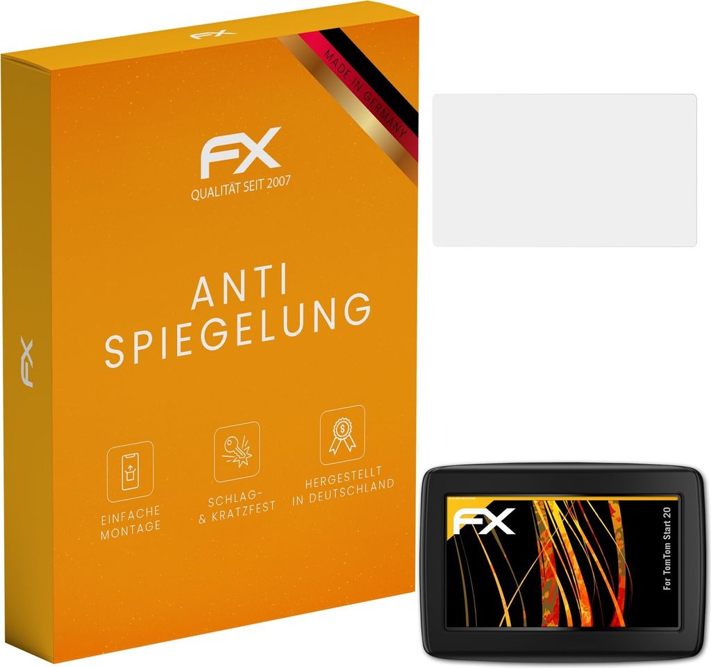 atFoliX FX-Antireflex 3x Schutzfolie kompatibel mit TomTom Start 20 Displayfolie