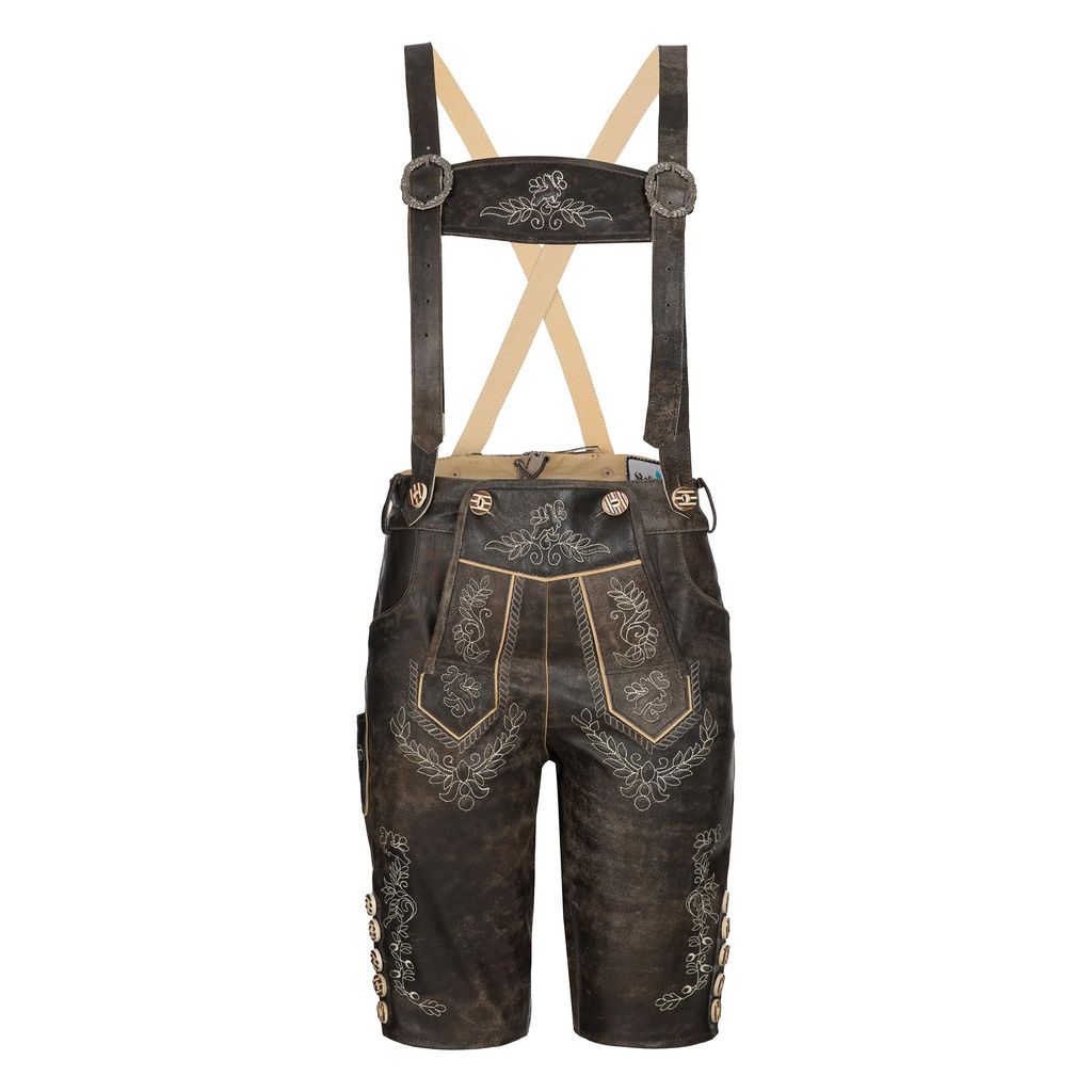 Bohmberg Damen Trachten Lederhose Knielang aus 100 % Produktbild 