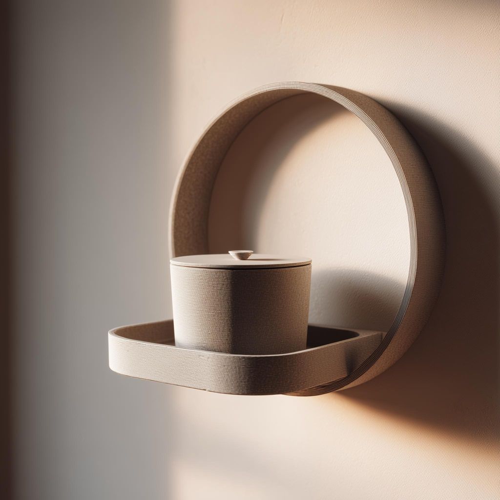 Decords 3D-Gedenk-Wandregal – minimalistisches Produktbild 
