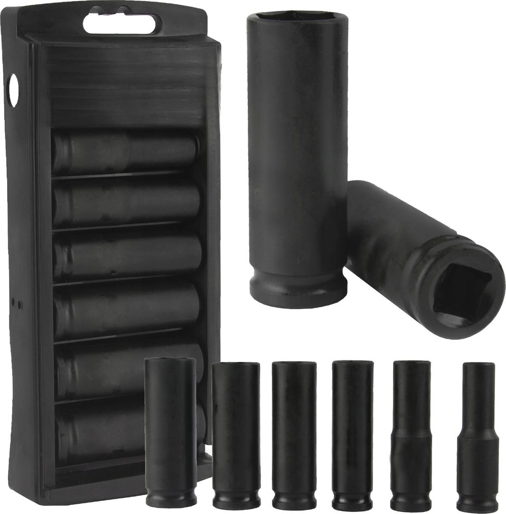 ELMAX | Nasadki udarowe, długie, 1/2", 10-21 mm, 6 szt Zdjęcie produktu 