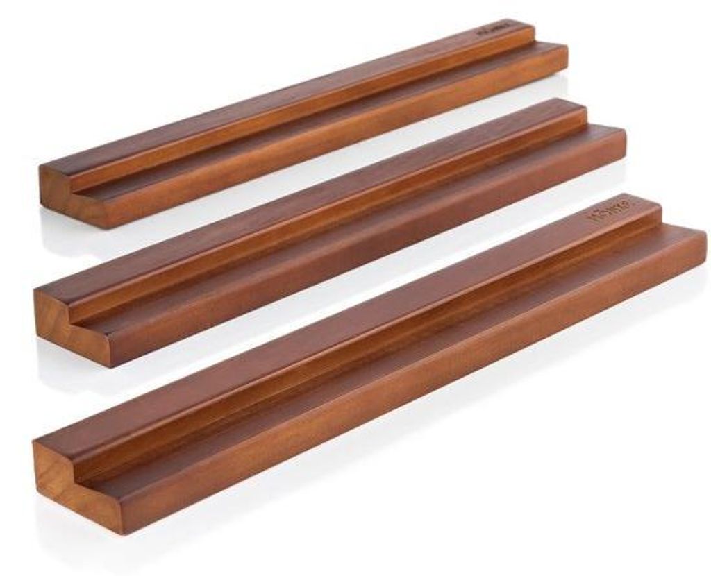 Braune Plattenregal für 3 Platten