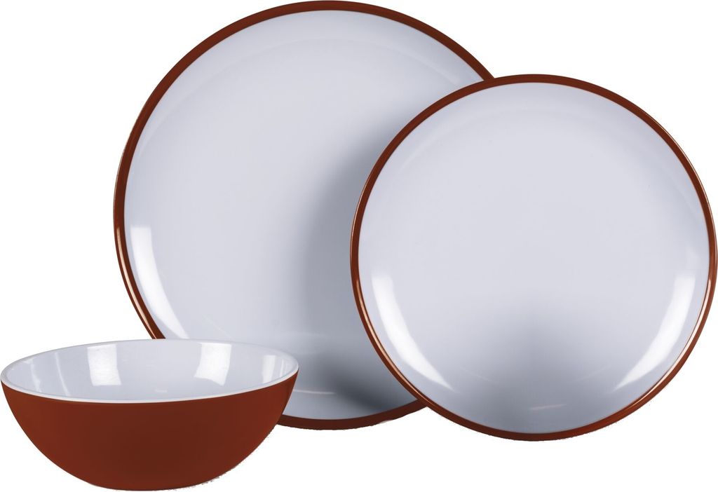 Kampa Ember Red 12-Teile-Geschirr-Set Produktbild 