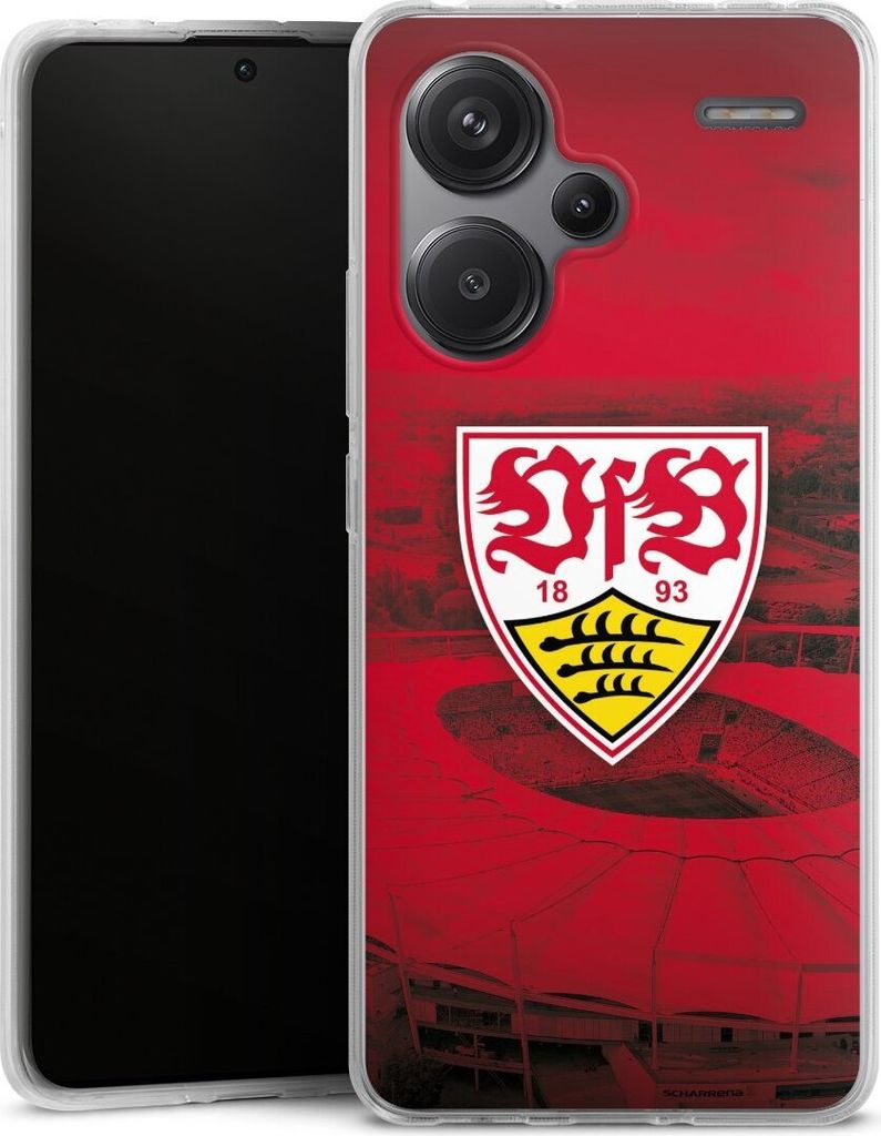 DeinDesign Handyhülle für Xiaomi Redmi Note 13 Pro Plus Silikon Hülle Case Smartphone Schutzhülle Offizielles Lizenzprodukt Stadion VfB Stuttgart