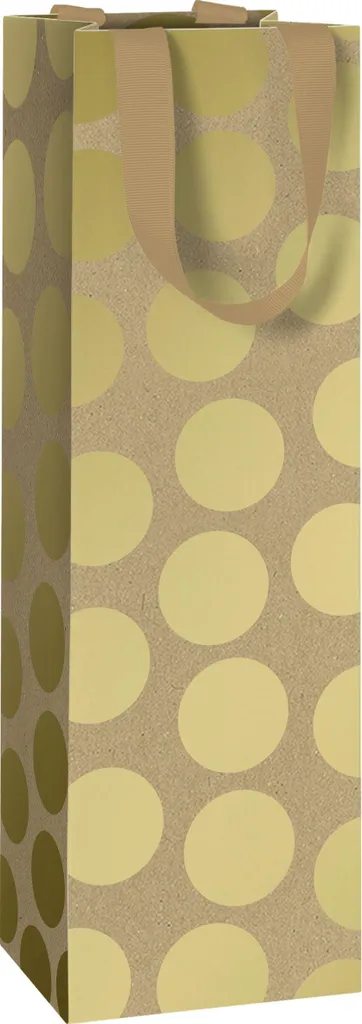 Sac bouteille idéal pour offrir vin et champagne Yoko naturel doré