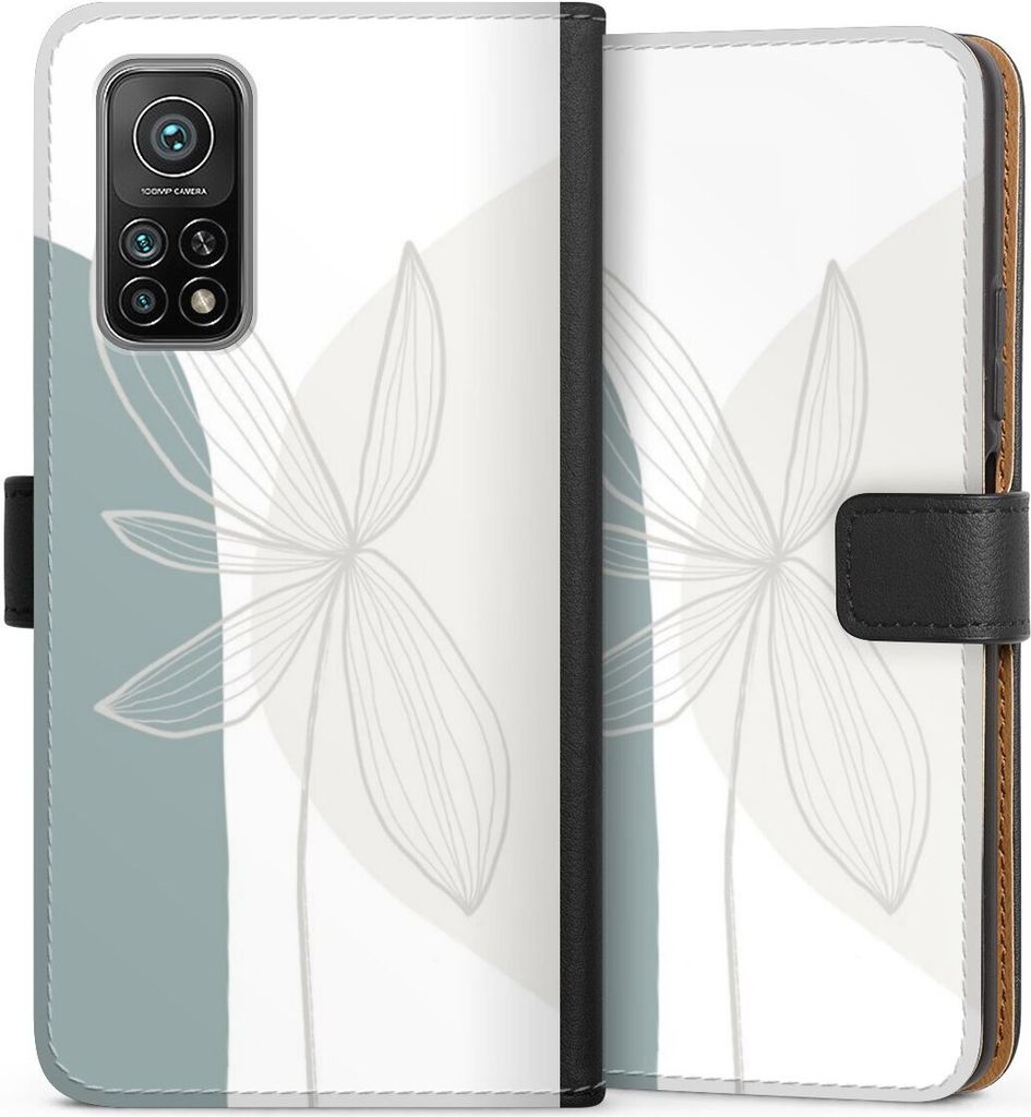 DeinDesign Klapphülle für Xiaomi Mi 10T Pro 5G Handytasche Lederhülle Tasche Blume Boho Pastell