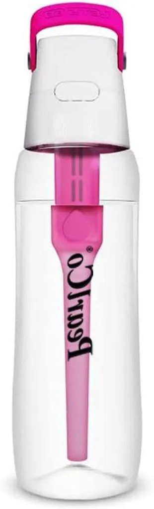 Gourde filtrante rose de 700ml réutilisable pour enfant et adulte