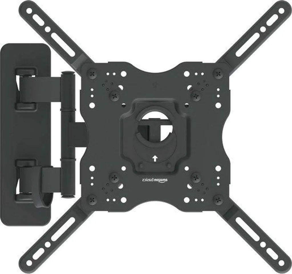 Support TV mural noir 66-140cm : Bras mobile pour petits espaces